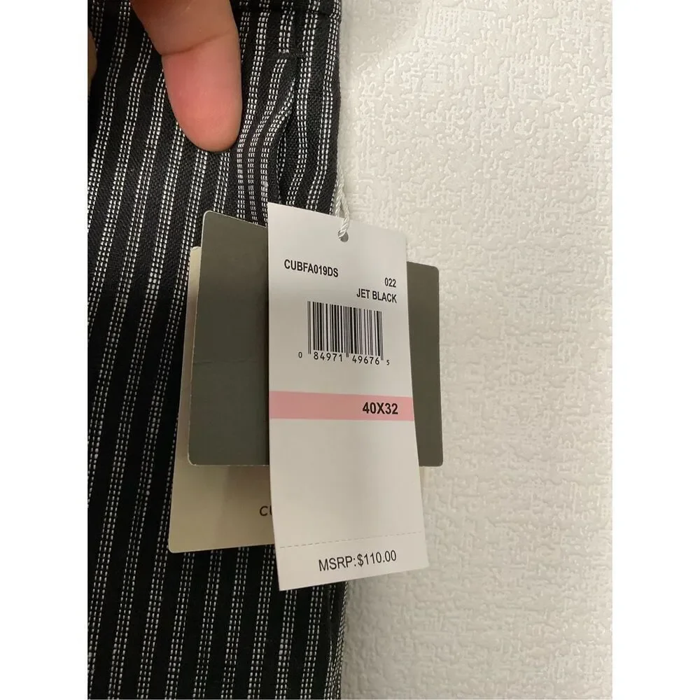 Cubavera Men's 40 x 32 Mini Stripe Linen Pant‎ Summer Vacation Trousers